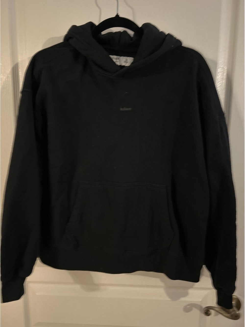 Hollister Super Boxy Fit Black Hoodie XS